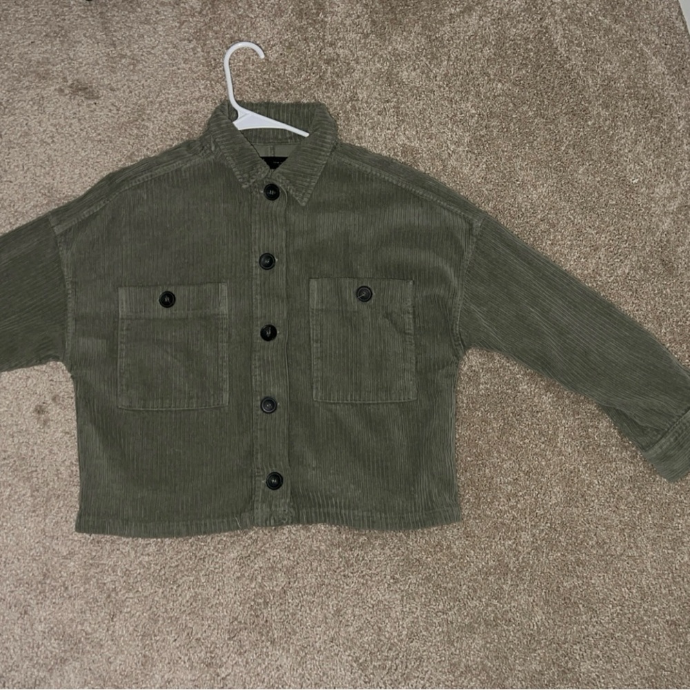 Zara Olive Green Corduroy Jacket